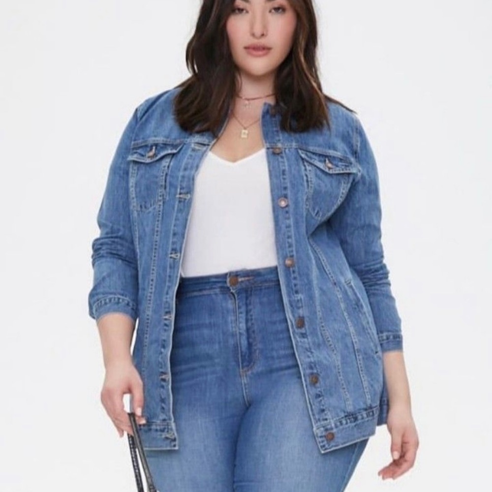 Long denim jacket